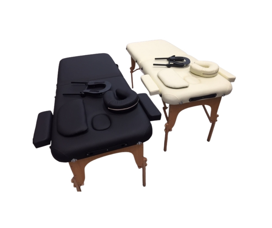 Lucy Portable Massage Bed | Cream / Black - Image 4