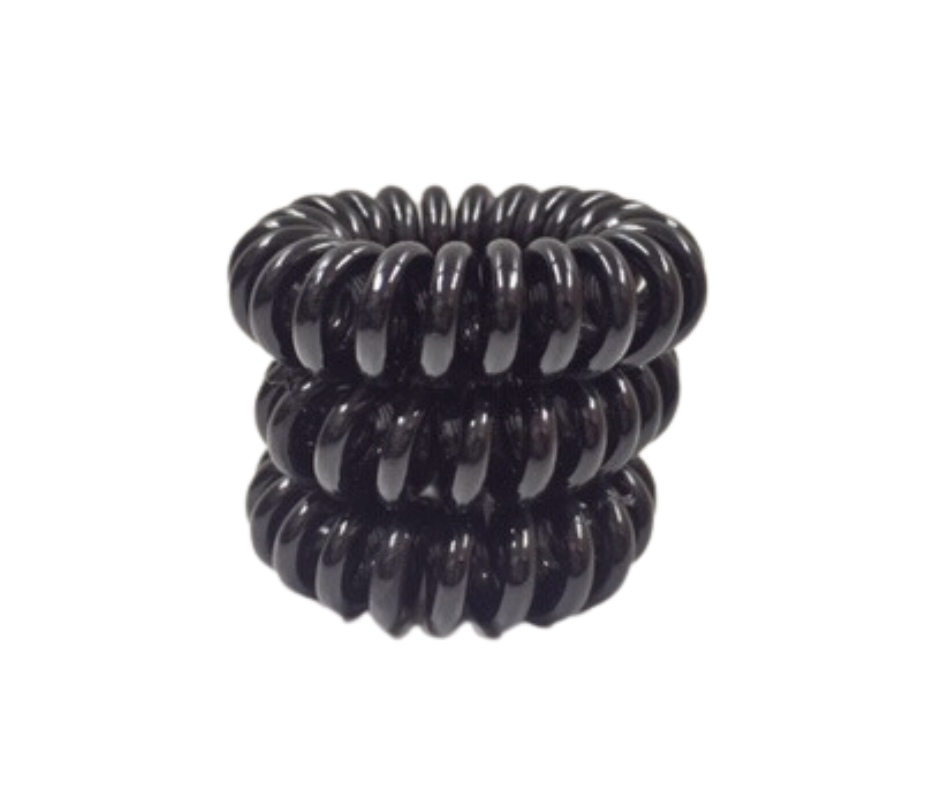 Traceless Hair Ties 3pc | Black