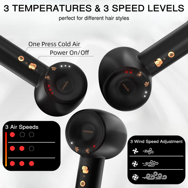 Supreme Brushless Hair Dryer | Black - Image 5