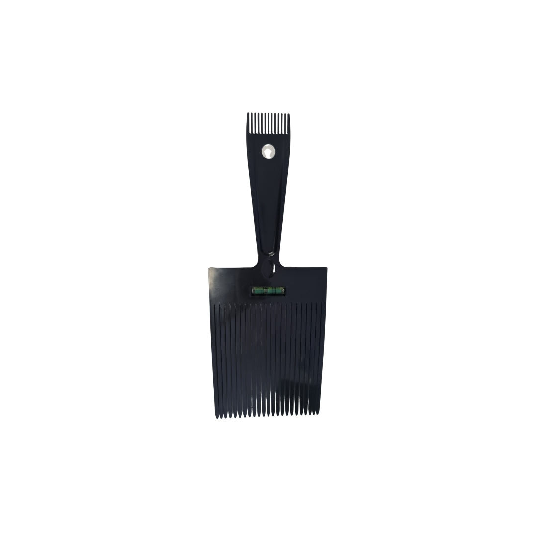 Flat Top Comb with Spirit Level | Black