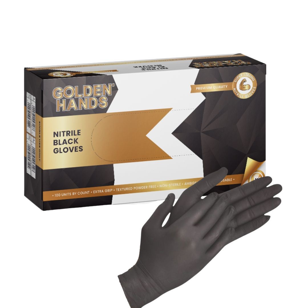 Gloves Nitrile Black 100's | Large